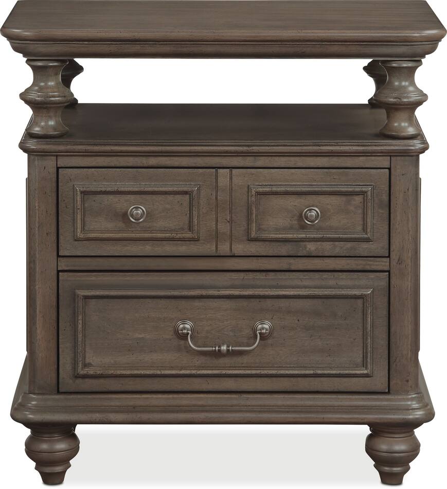 Charleston Shelf Nightstand Value City Furniture