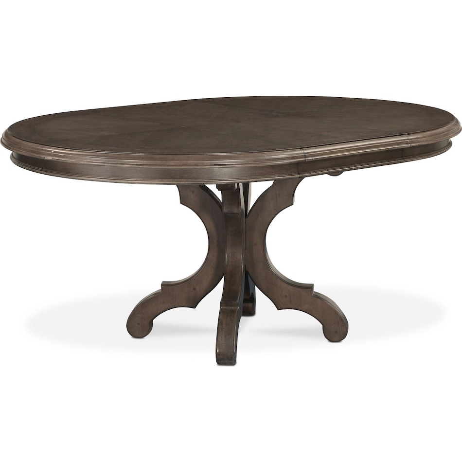 charleston gray round dining table   