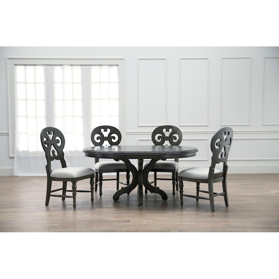 charleston gray side chair   