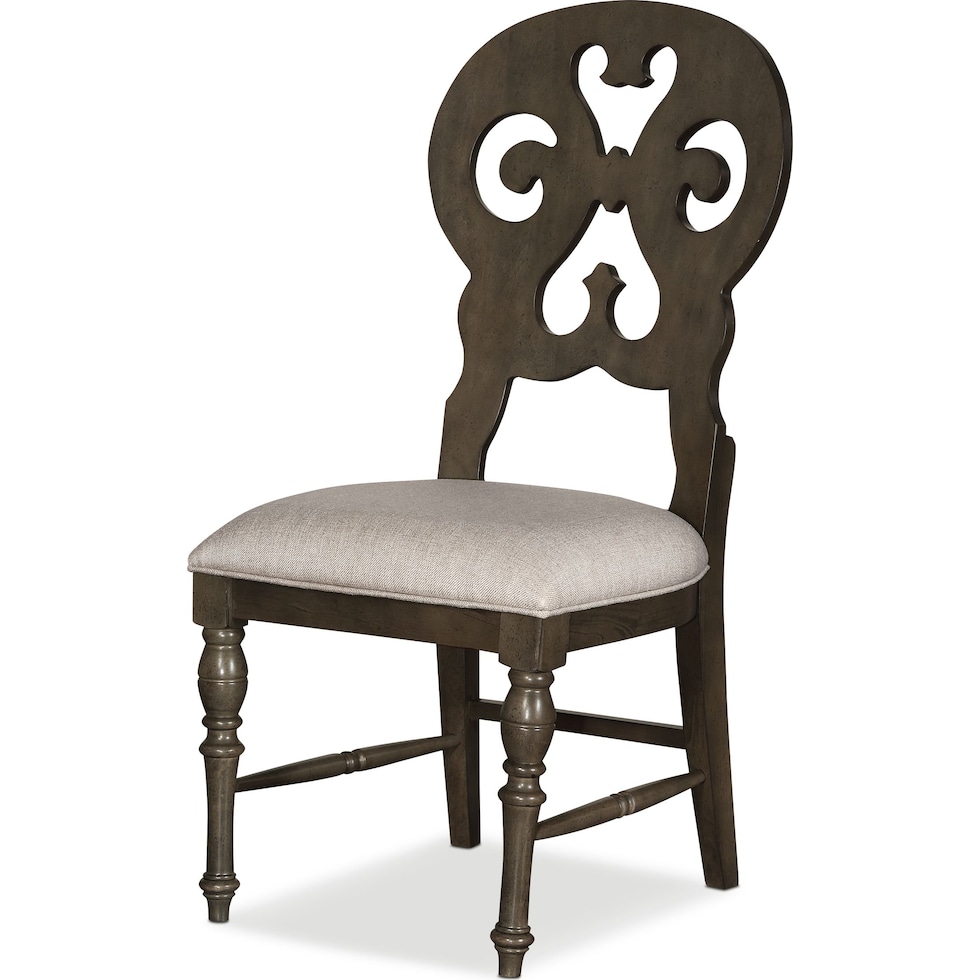 charleston gray side chair   