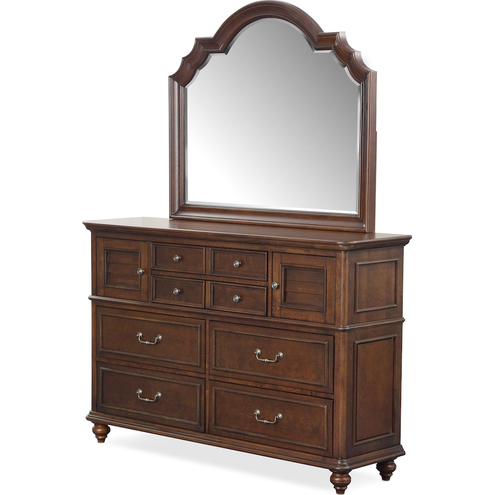 charleston tobacco dresser & mirror   