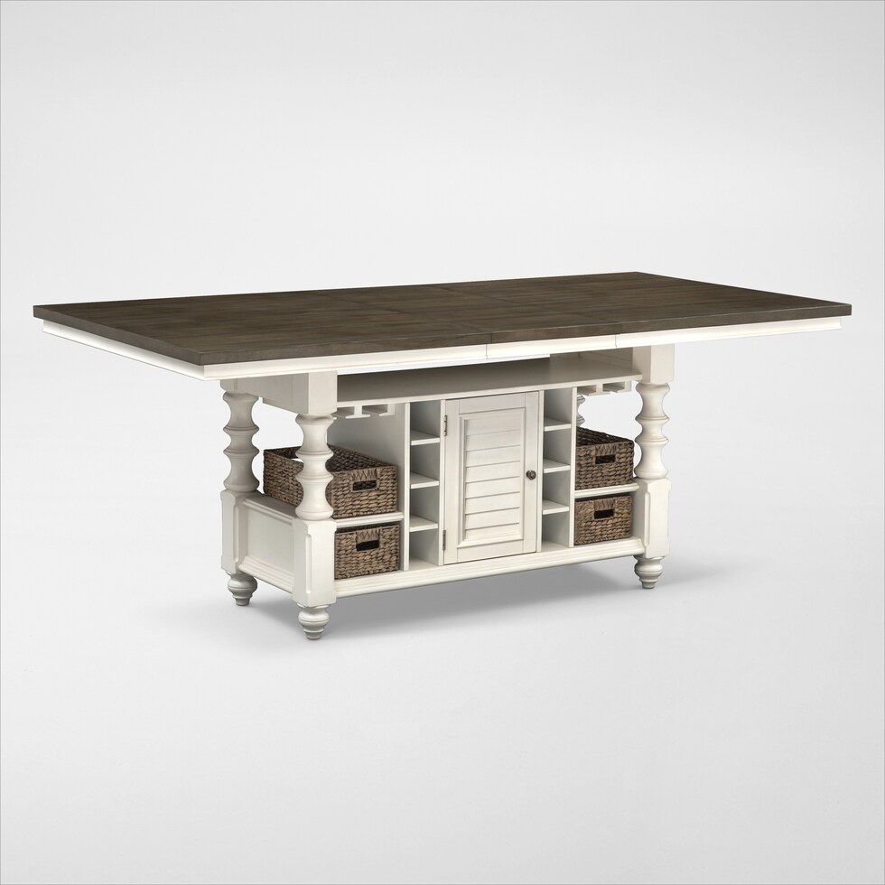 charleston white  pc counter height dining room   