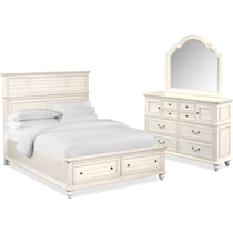 Charleston 5 Piece Panel Storage Bedroom Set With Dresser And Mirror Value City Furniture