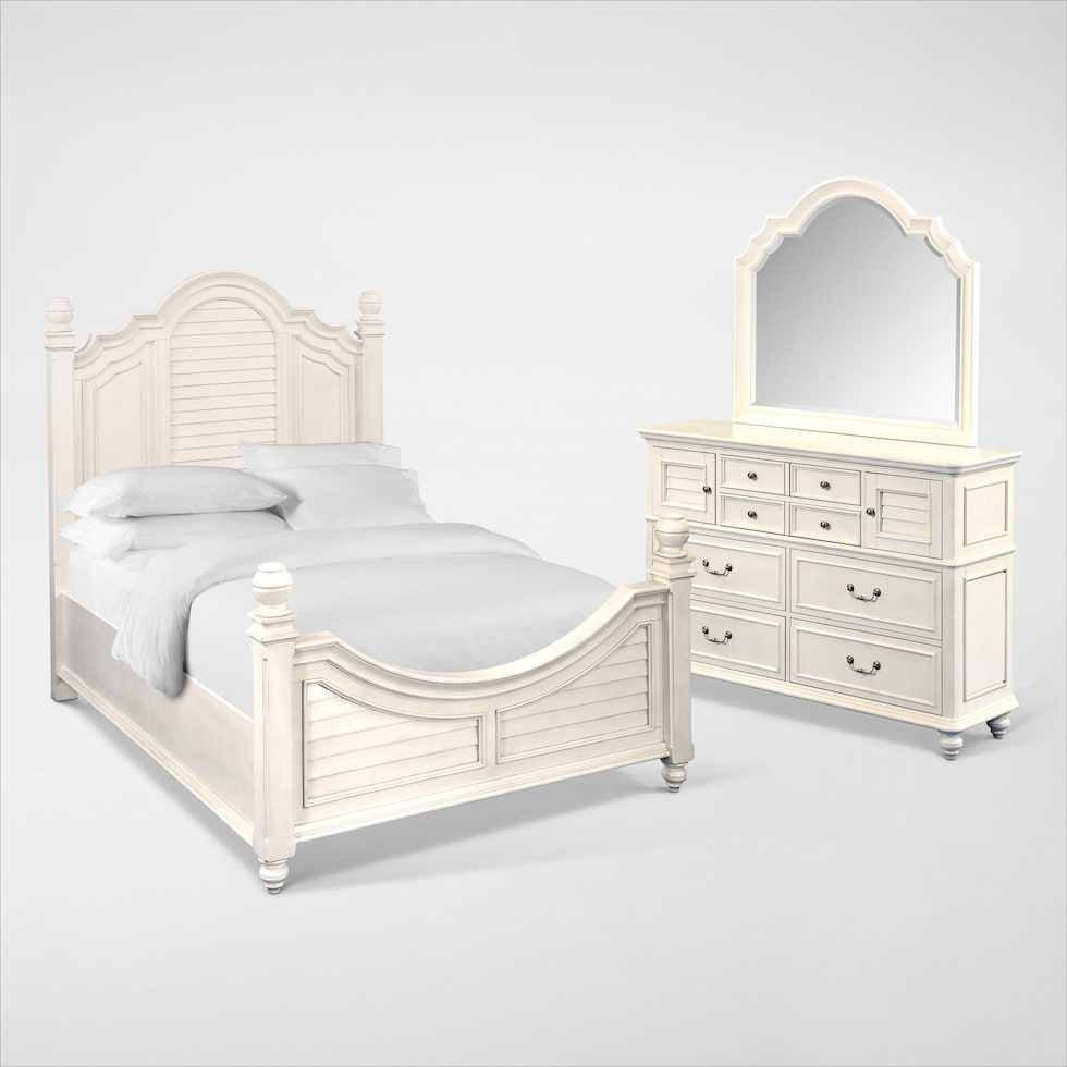 charleston white  pc queen bedroom   