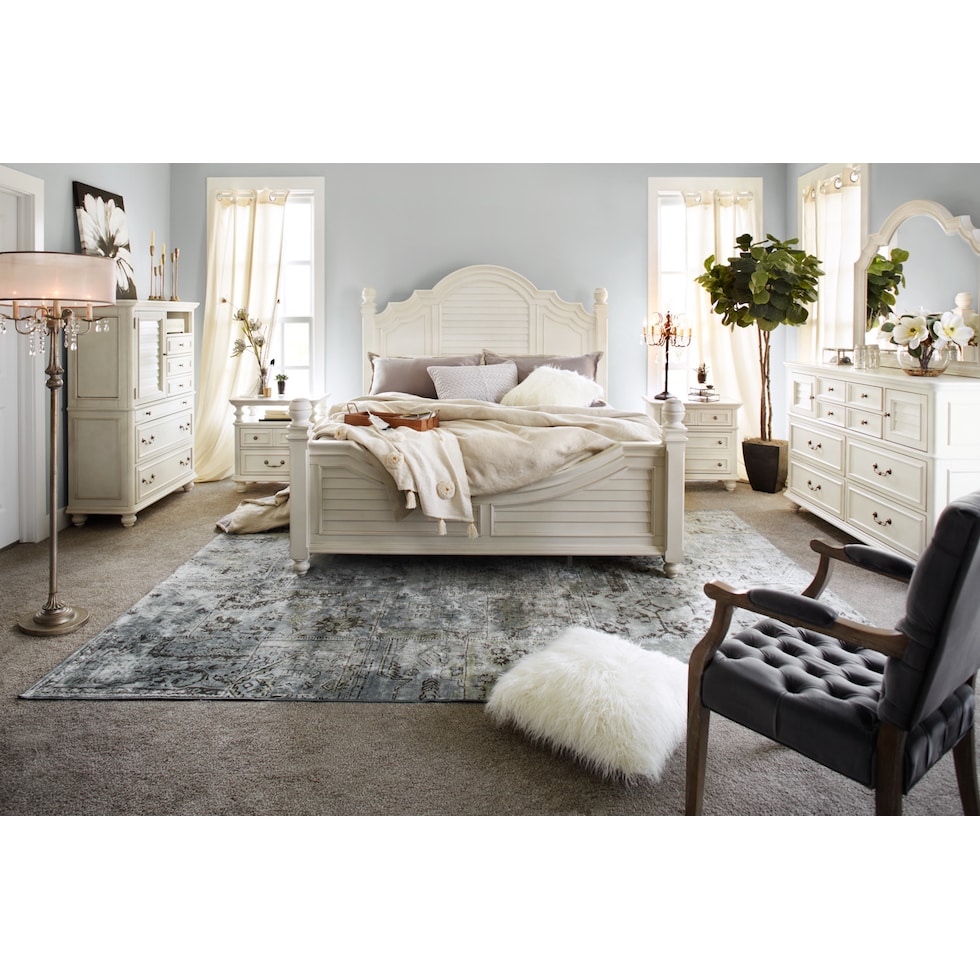 charleston white  pc king bedroom   