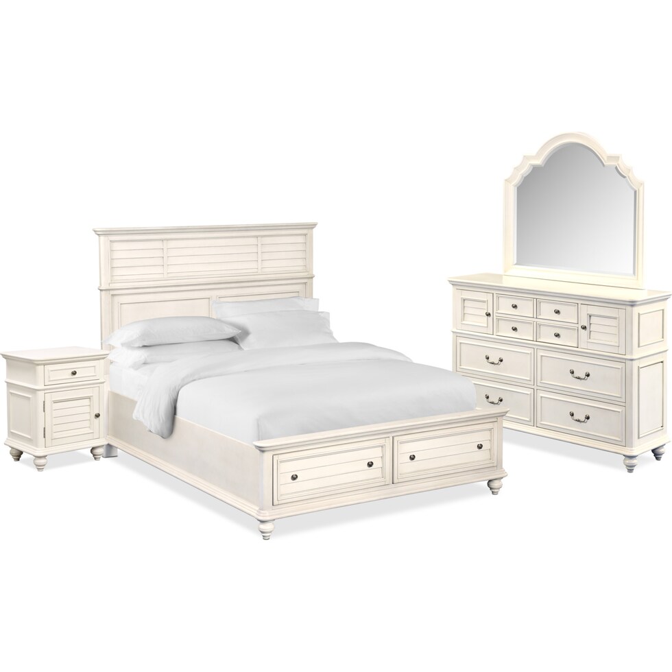 charleston white  pc queen bedroom   