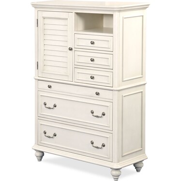 Charleston Charging Door Chest - White