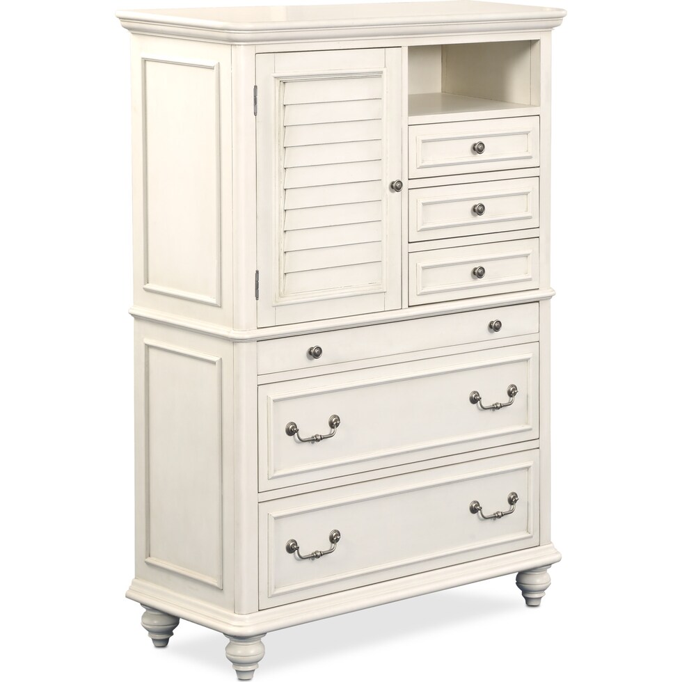 charleston white chest   