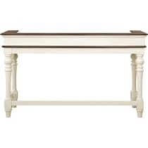 charleston white console table   