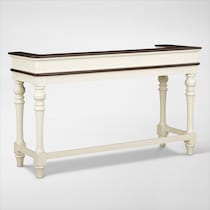 charleston white console table   