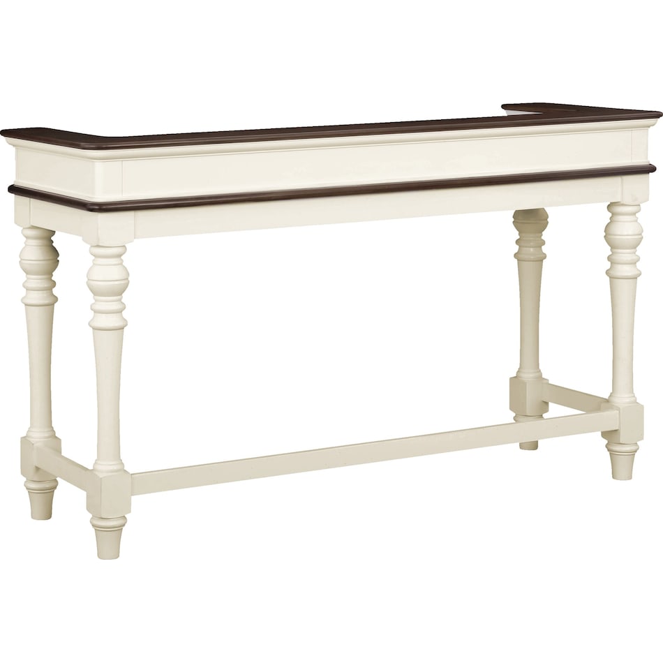 charleston white console table   