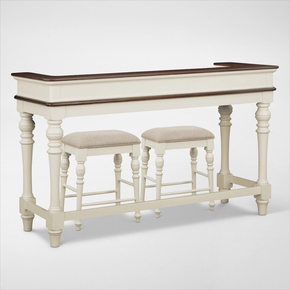 charleston white console table   