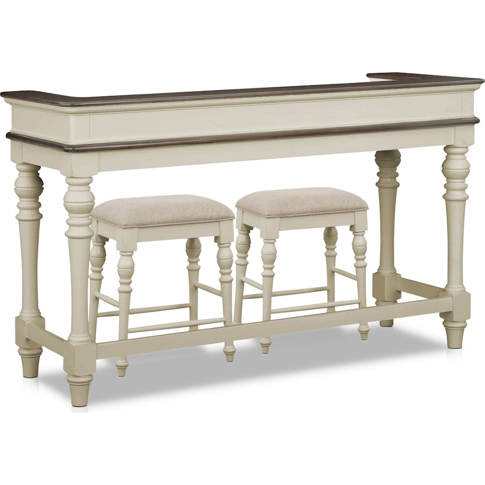 Charleston Console Table and 2 Stools | Value City Furniture