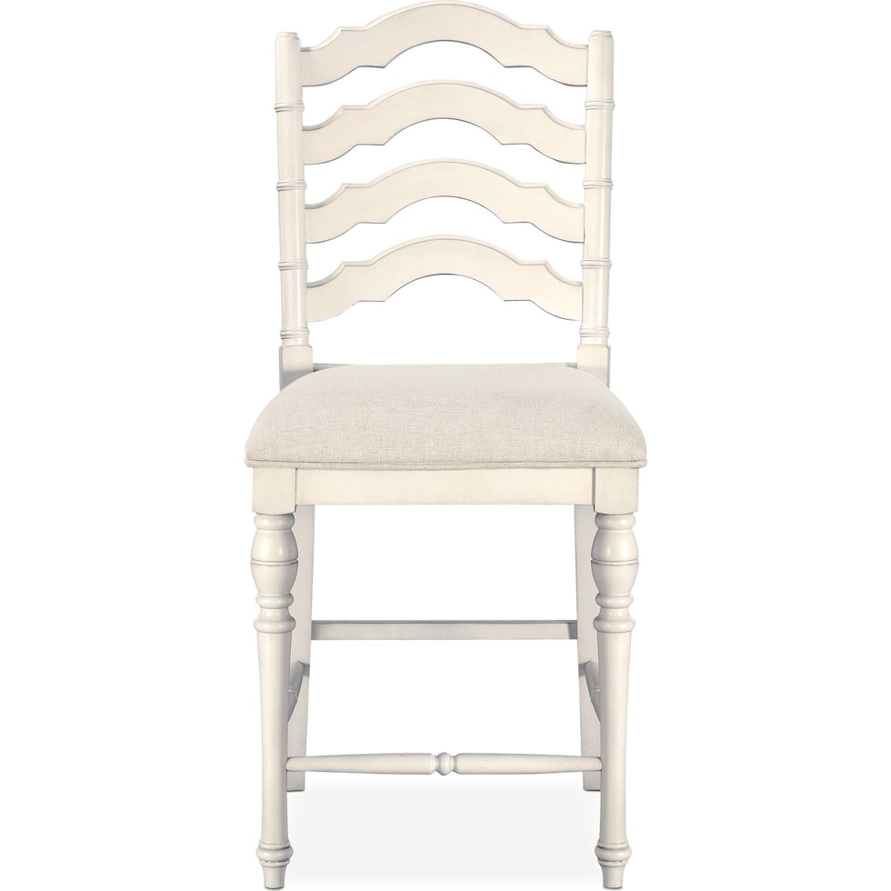 charleston white counter height stool   