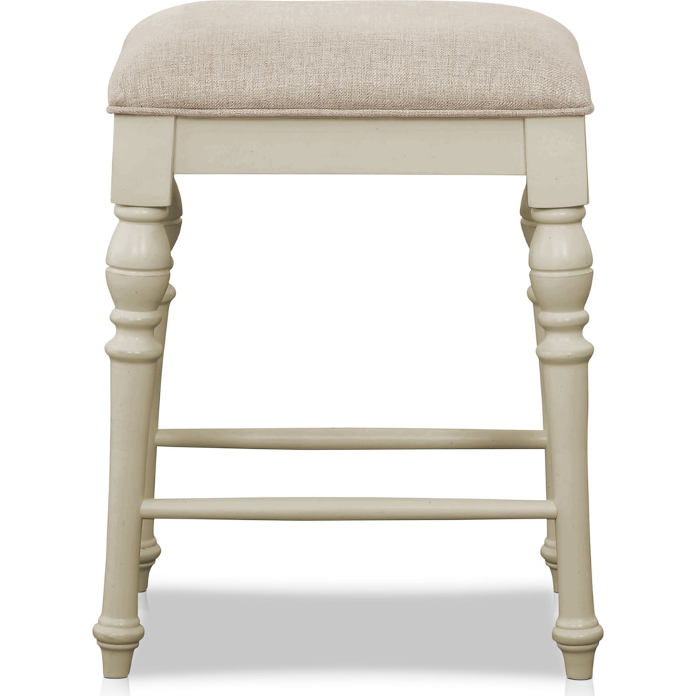 charleston white counter height stool   