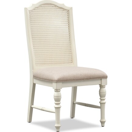 Charleston Cane Back Dining Chair - White