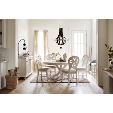 Charleston Round Extendable Dining Table