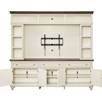 charleston white entertainment wall unit   