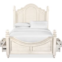 charleston white king bed   