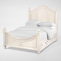 charleston white king bed   