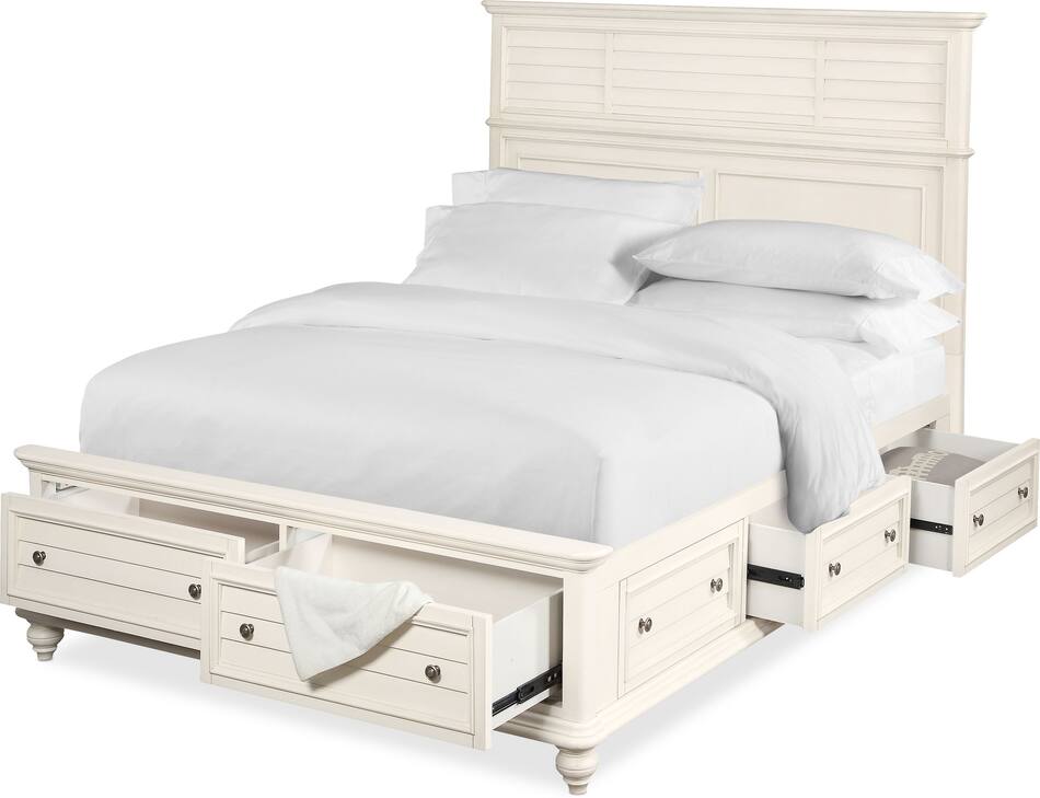 Charleston Panel Storage Bed with 6 Drawers Value City Furniture