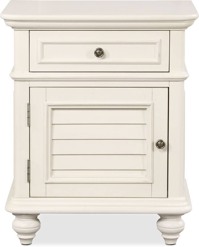 Charleston Door Nightstand White Value City Furniture