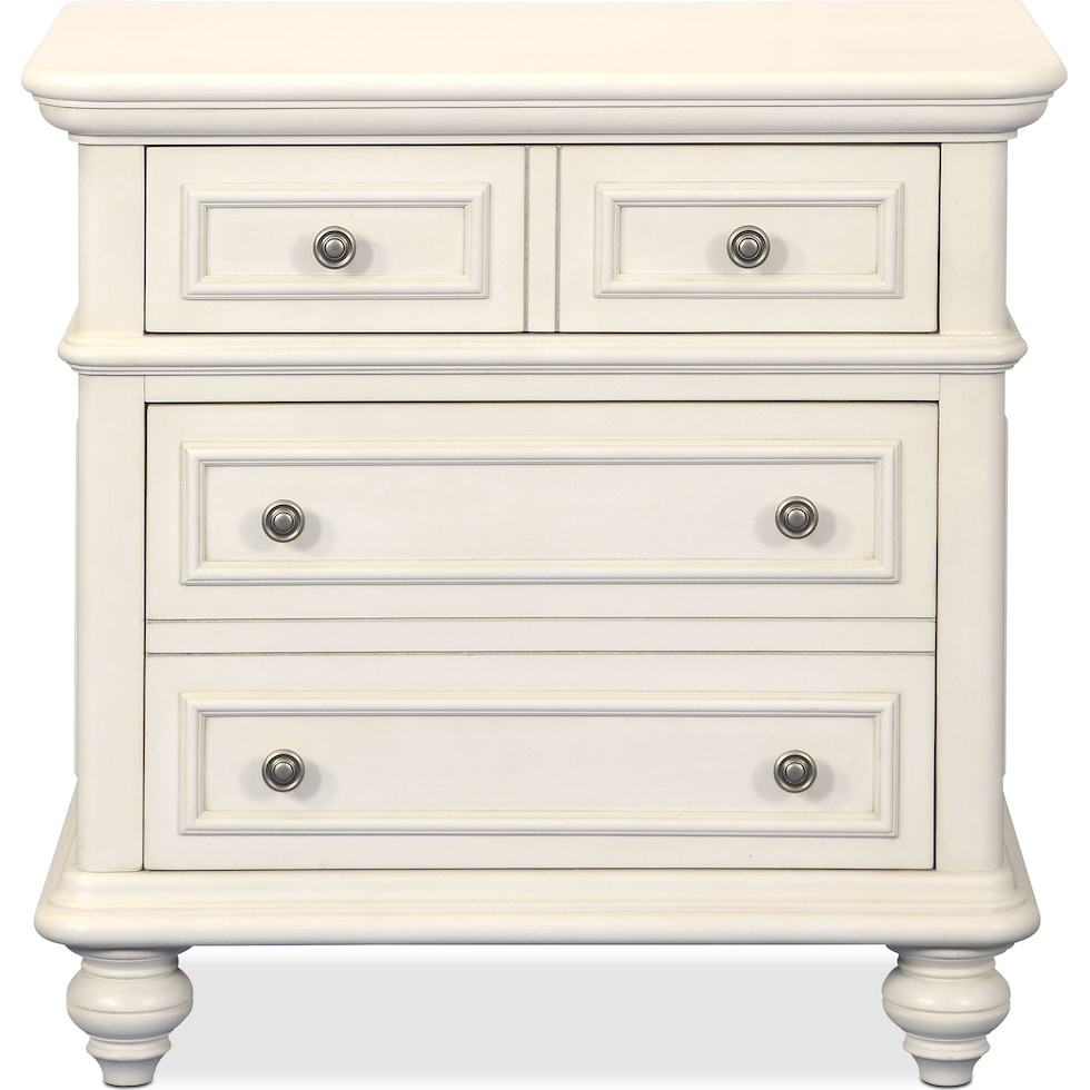 charleston white nightstand   