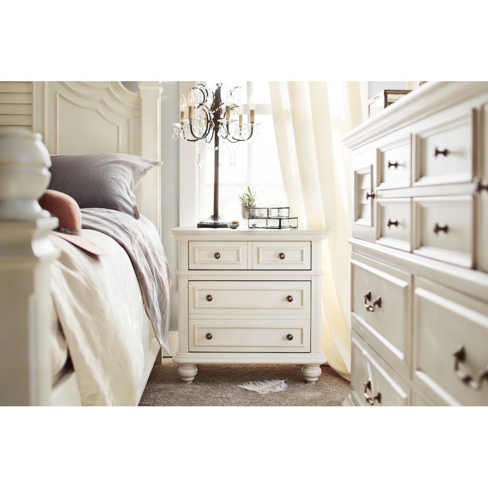 charleston white nightstand   
