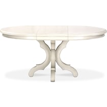 charleston white round dining table   
