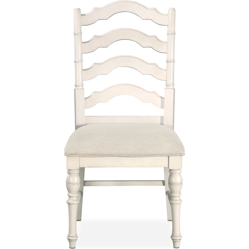 charleston white side chair   