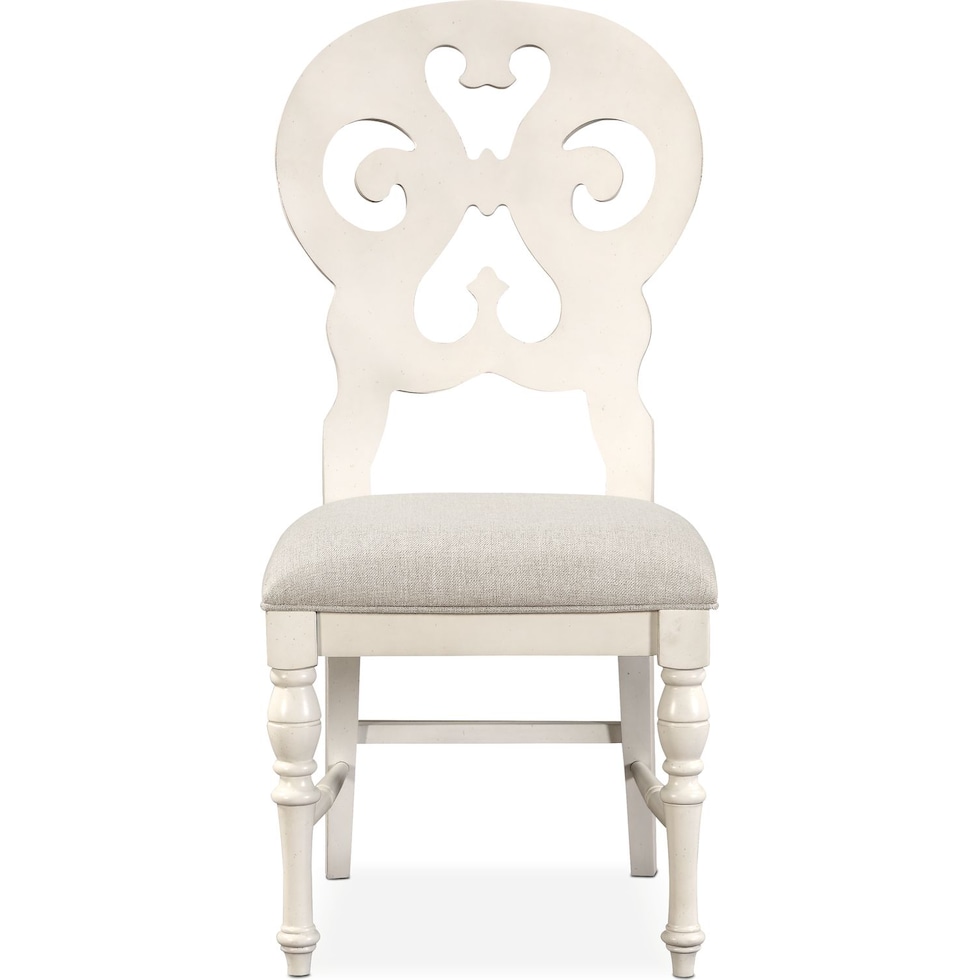 charleston white side chair   