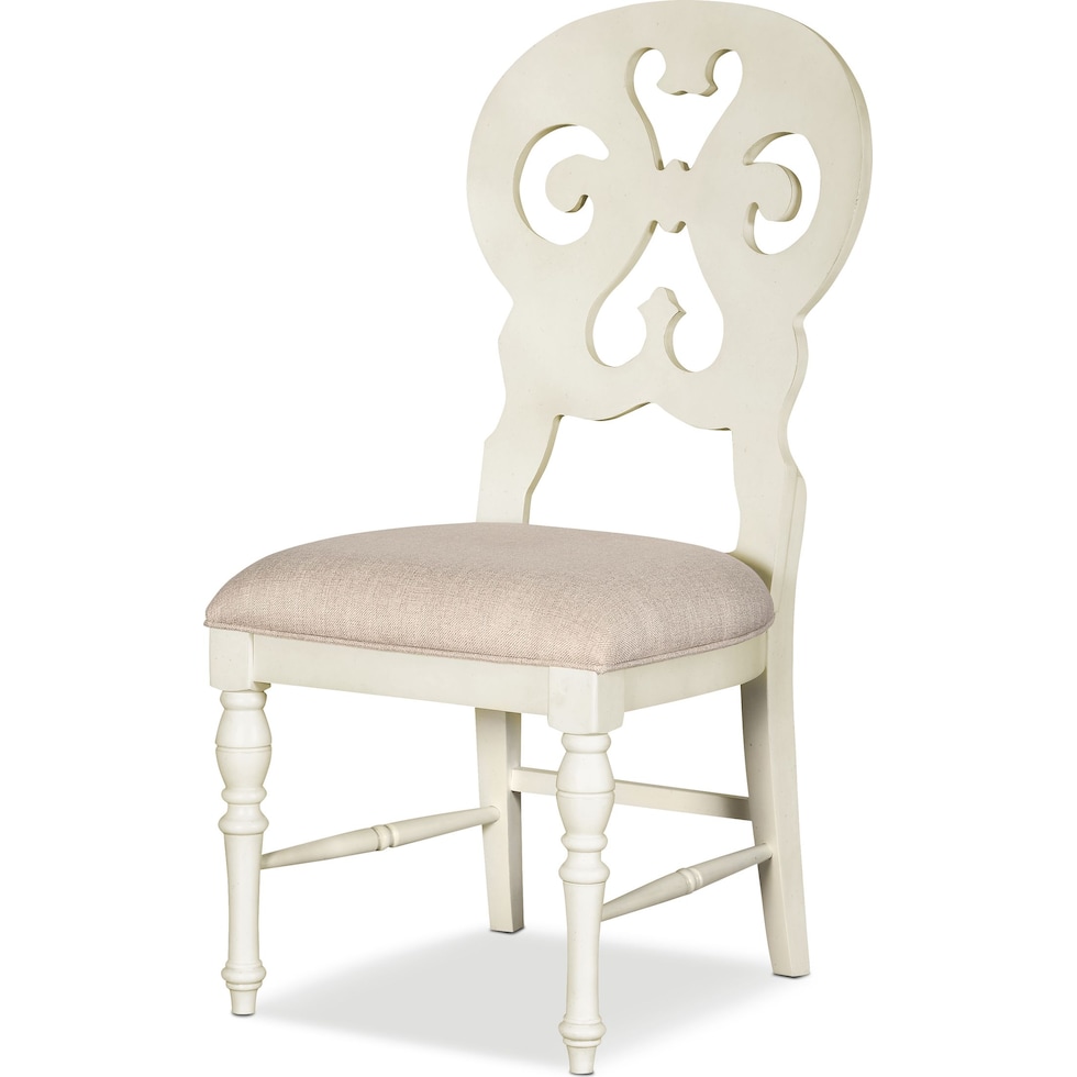 charleston white side chair   