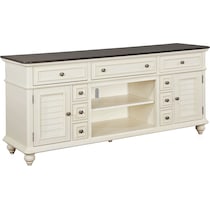 charleston white tv stand   