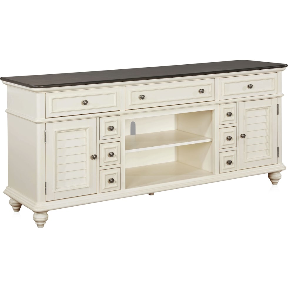 charleston white tv stand   