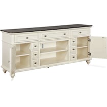 charleston white tv stand   