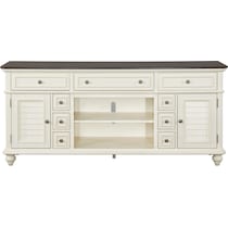 charleston white tv stand   