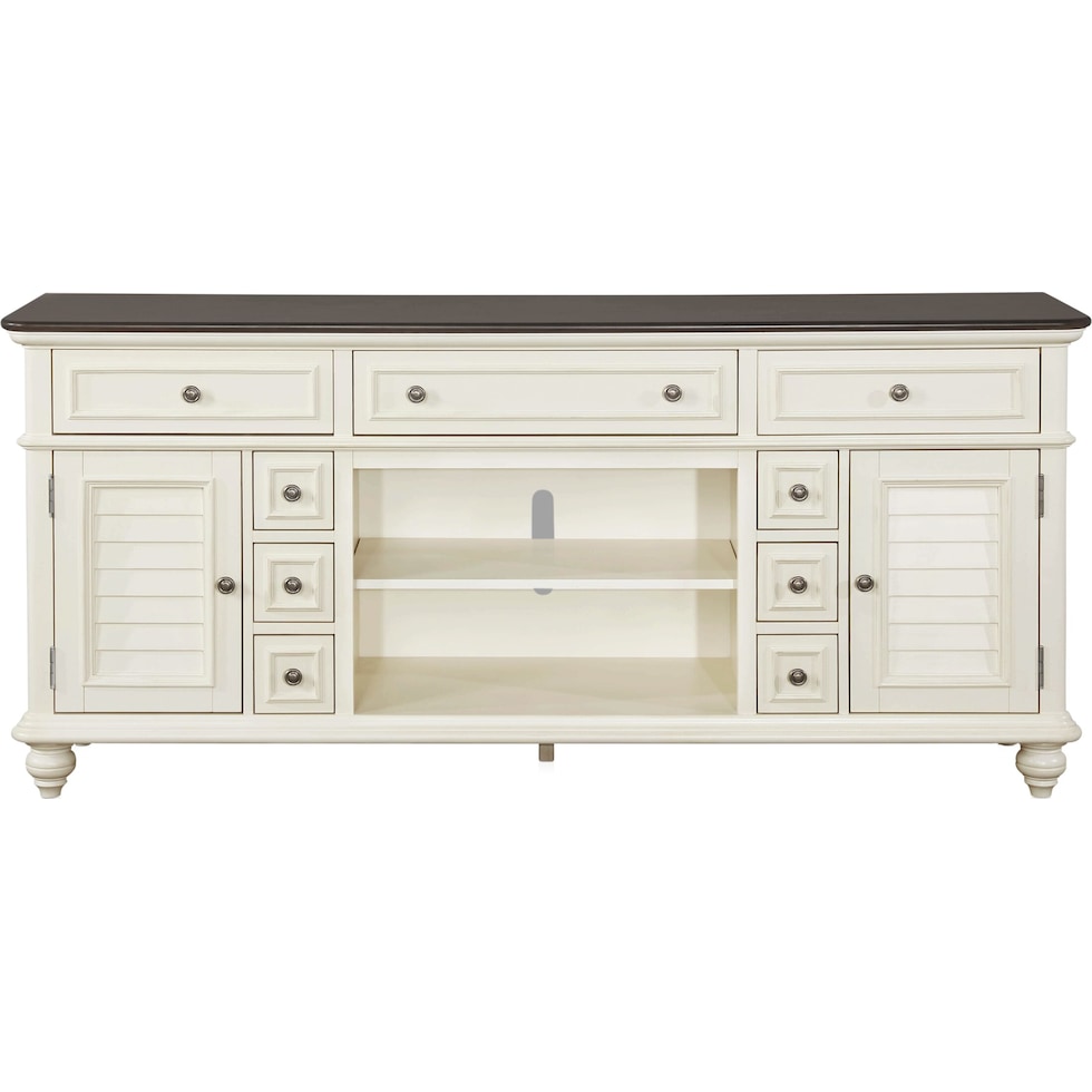 charleston white tv stand   