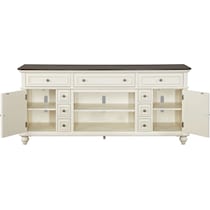 charleston white tv stand   