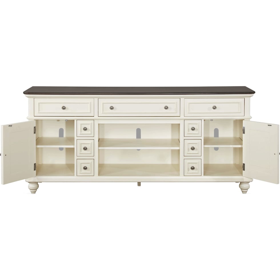 charleston white tv stand   