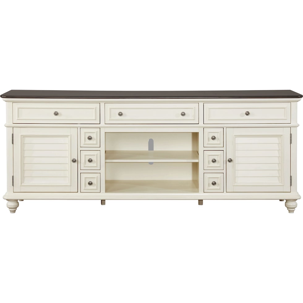 charleston white tv stand   