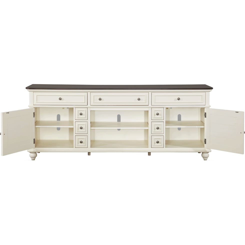 charleston white tv stand   