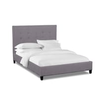 charlie plum queen upholstered bed   