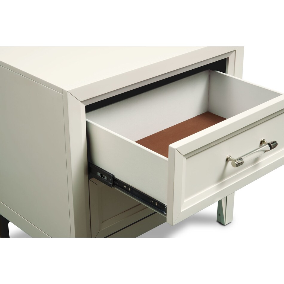 Charlie Charging Nightstand White Value City Furniture