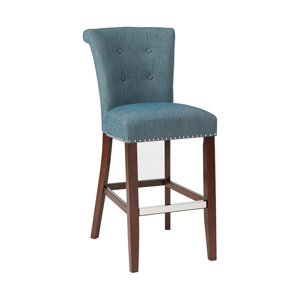 charlotte blue bar stool   