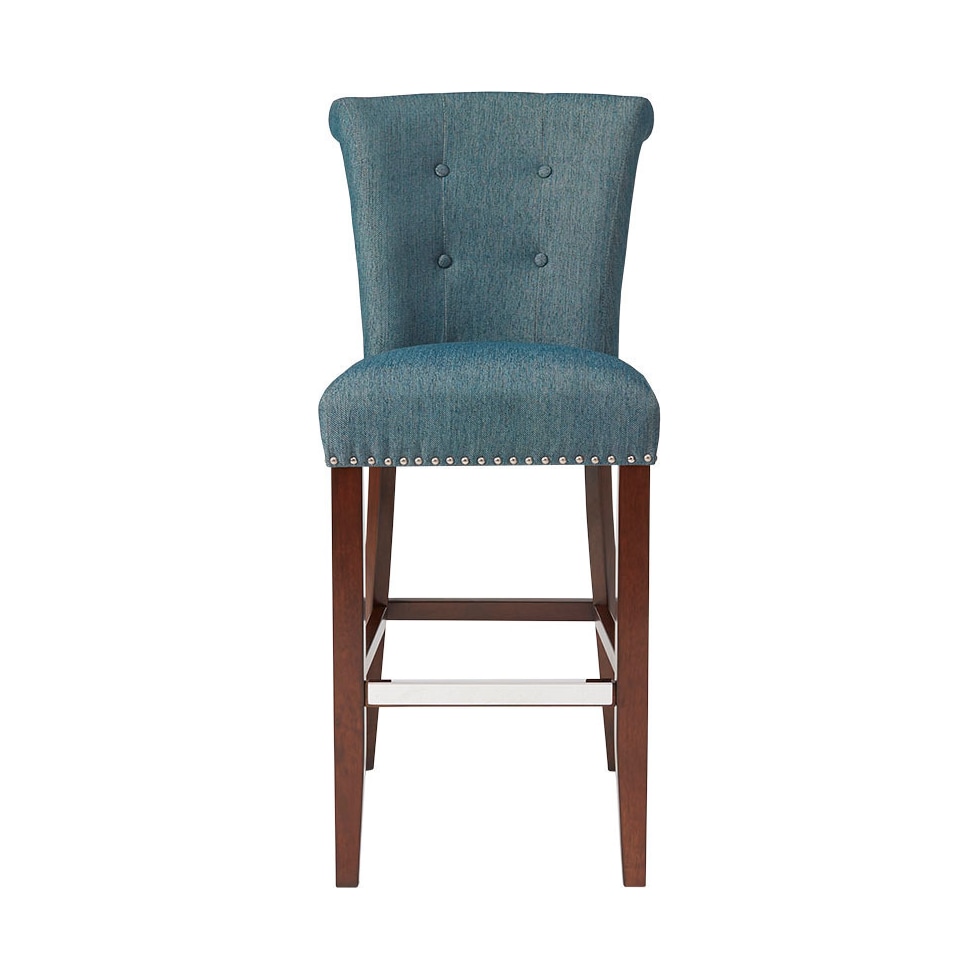 charlotte blue bar stool   