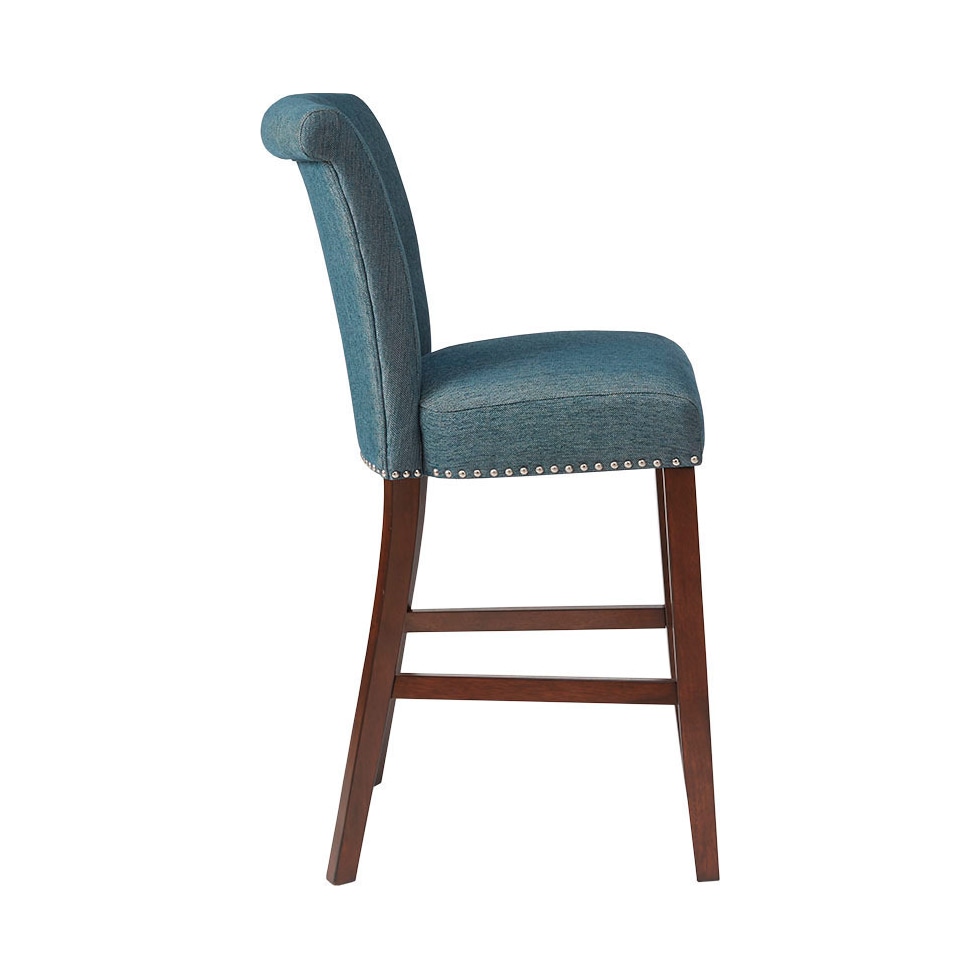 charlotte blue bar stool   