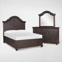 charthouse bedroom dark brown  pc queen bedroom   