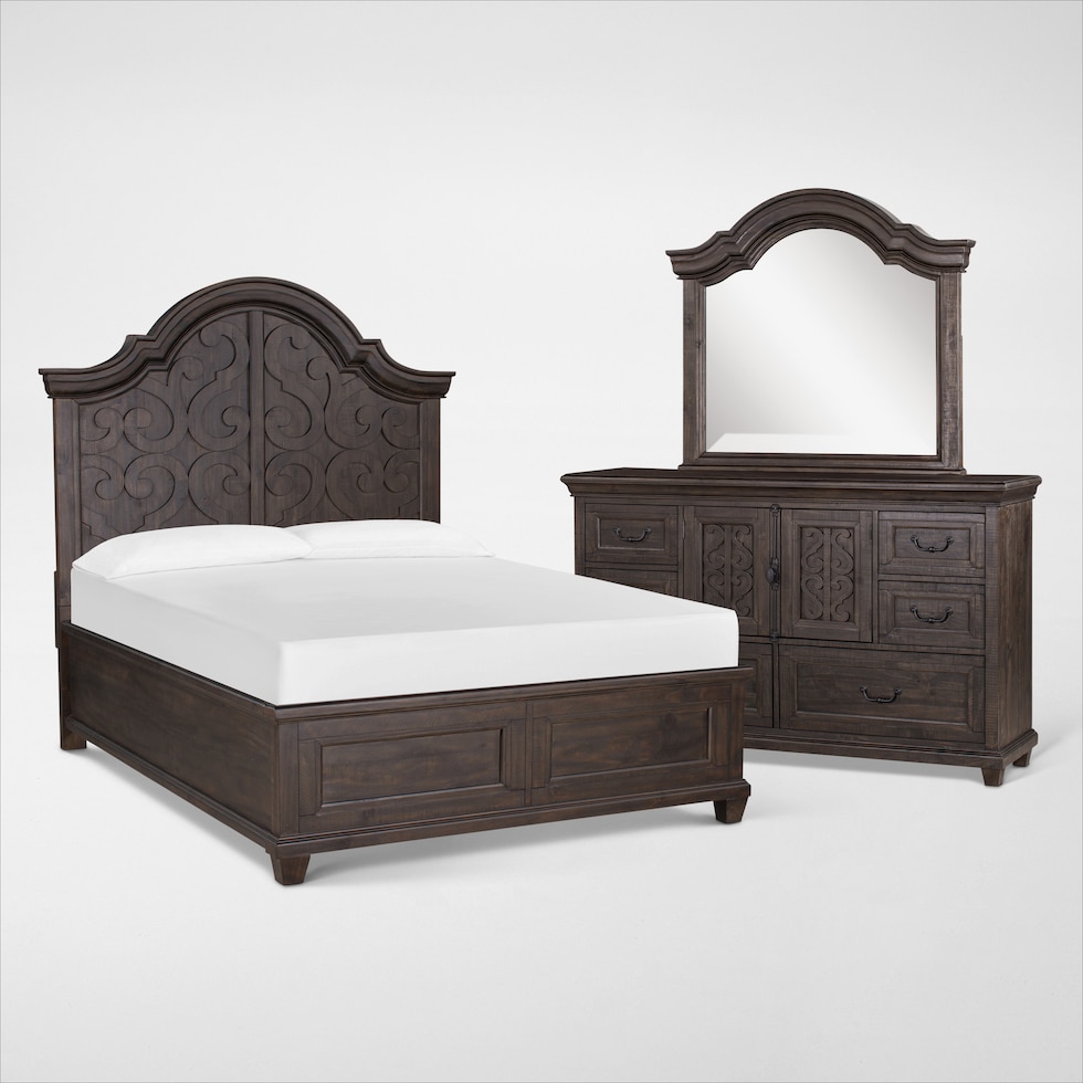 charthouse bedroom dark brown  pc queen bedroom   