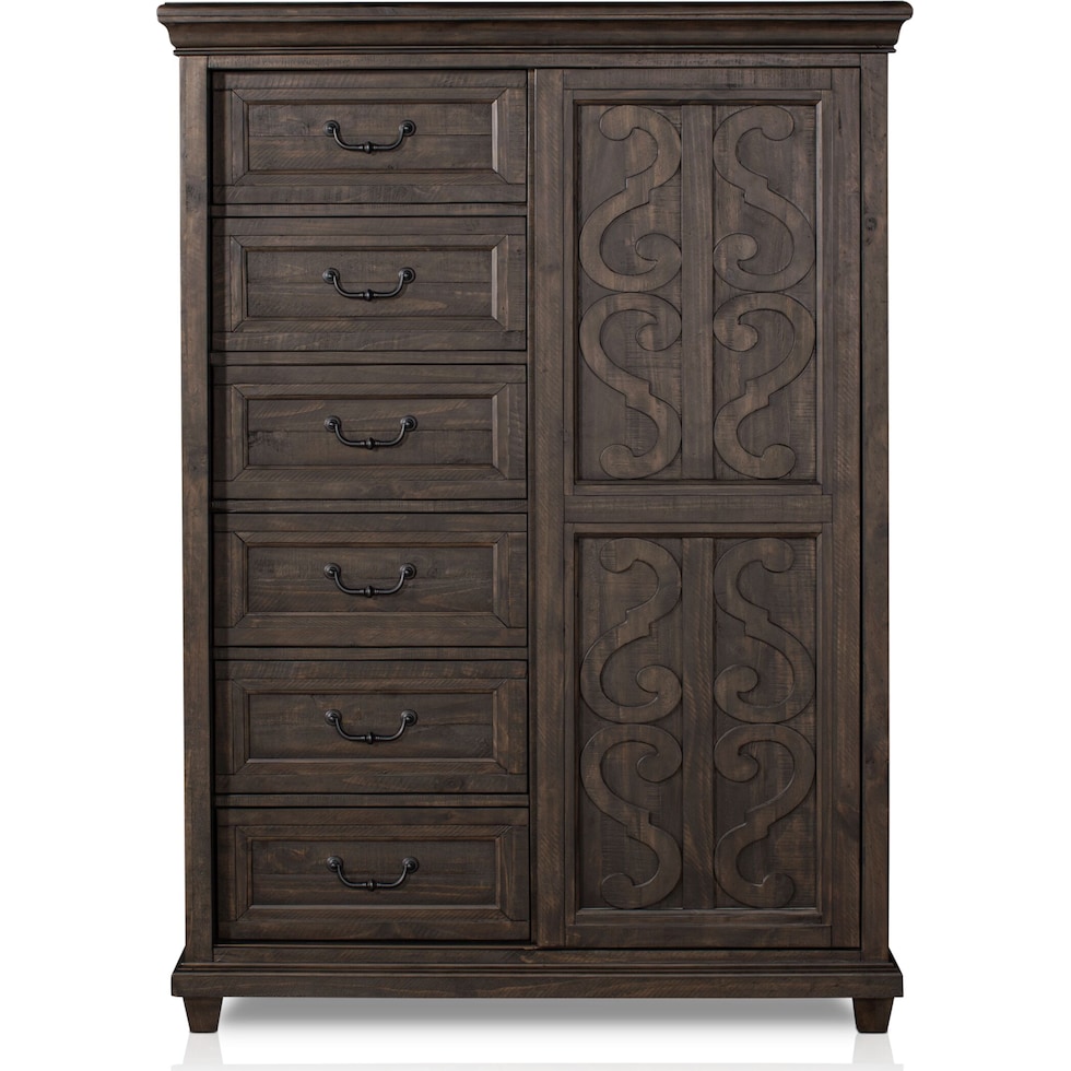 charthouse bedroom dark brown chest   