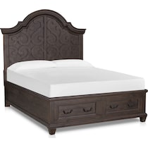 charthouse bedroom dark brown king storage bed   